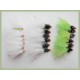 18 Hothead Lures - Barred legged - White, Chartreuse , Cats