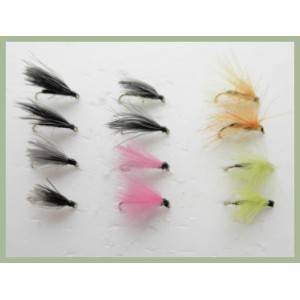 12 Mixed CDC F  Flies - All colours