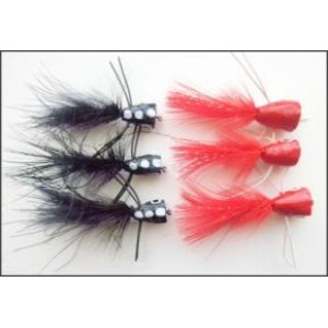 Red popper fishing fly, bass or trout- Troutflies Uk