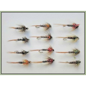 12 Barbless Crunchers, Mixed Colours