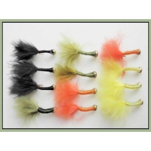12 Goldhead Copper Wire Marabou - Mixed Colours