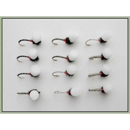 12 Suspender Buzzer - Black, Olive, White and Hares Ear