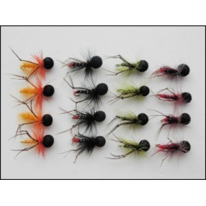 16 Coloured Booby Hopper - Claret, Black, Olive, Orange