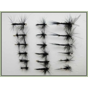 18 Dry Flies  - Midge,Spider, Gnat