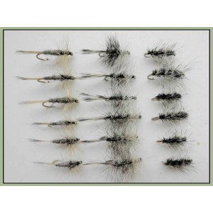 18 Dry Flies, Griffiths, Duster, Grizzly 