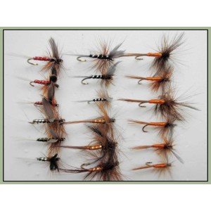 18 Dry Flies, Mixed Spinners
