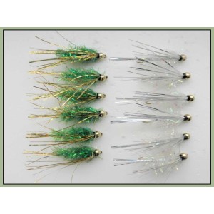 12  Goldhead Fritz Wing - Green and White