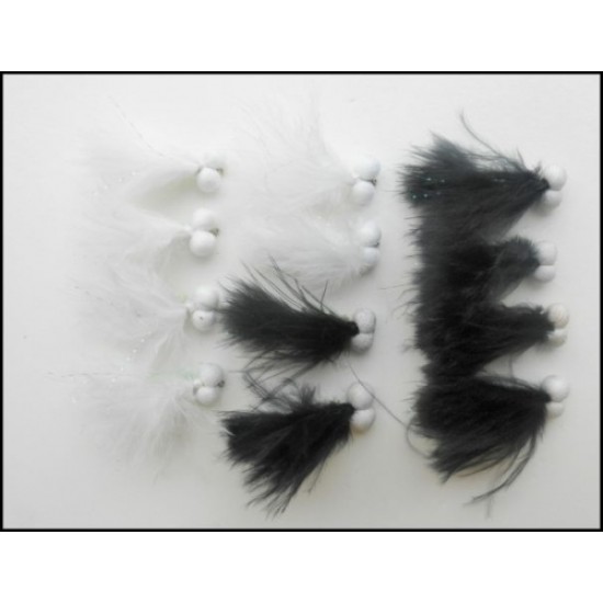12 Booby Cats Whiskers - Black and White