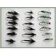 18 Wets Flies, Spider Patterns - Black Peacock, Insect Green, Black 