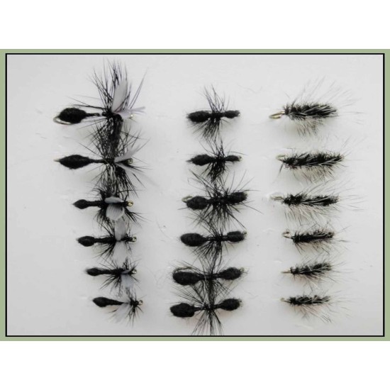 griffiths gnat black ant trout fishing fly- Troutflies UK
