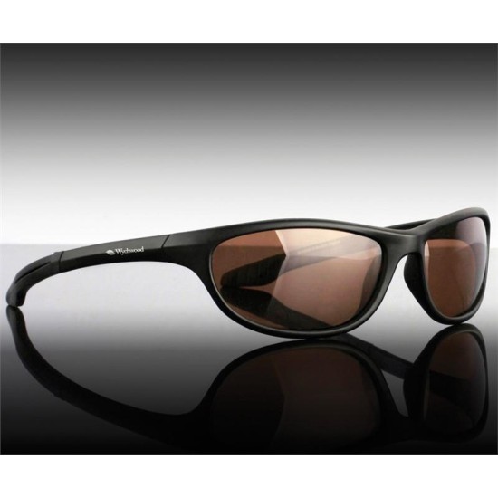 Wychwood Sunglasses black wrap around brown lens