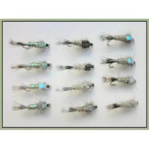 12 Barbless Hares Ear, Flash Head and Standard