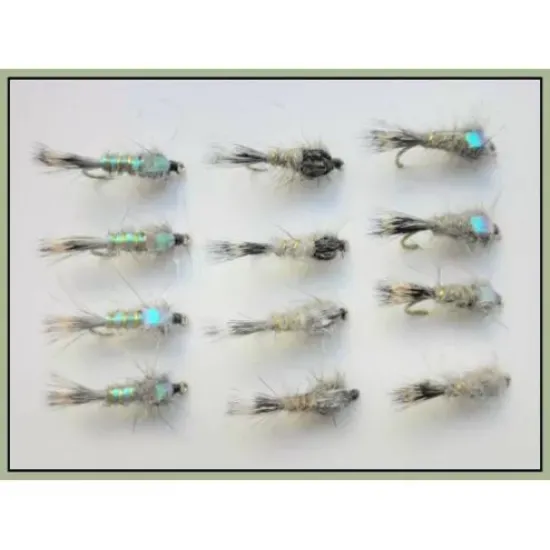 12 Barbless Hares Ear, Flash Head and Standard