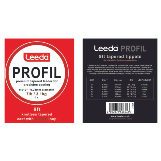 Profil Dry Trout Tapered Leader, Knotless Tapered Cast