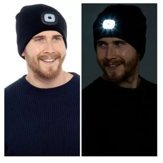 Thermal Rechargeable LED Torch Beanie Hat