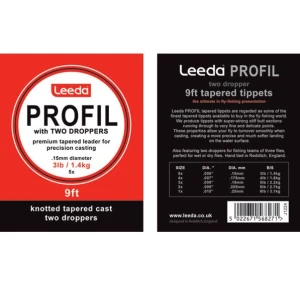 Profil Wet Fly cast, TWO DROPPERS - tapered leaders
