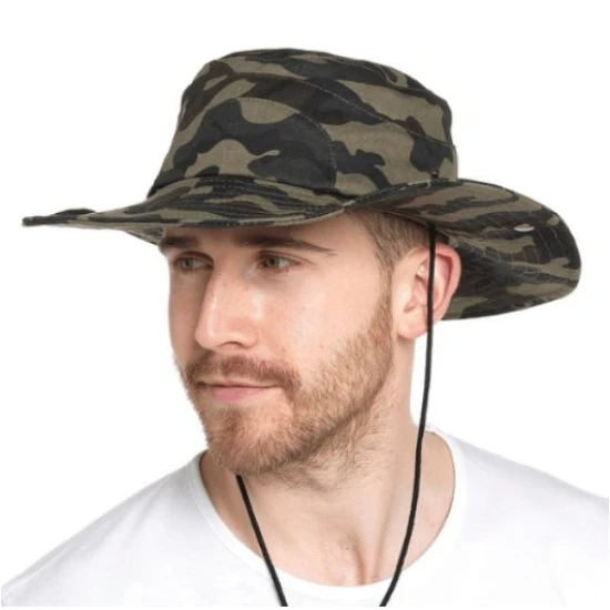 Mens Camo Print Cowboy Hat