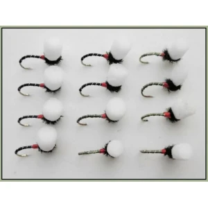 12 Barbless Suspender Buzzer - Black and Olive