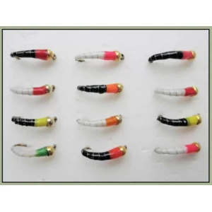 12 Barbless Goldhead Okey Dokey - All Mixed