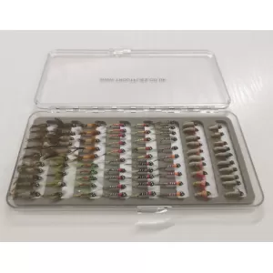 80 Tungsten Flies - Slimline Slot Foam Box