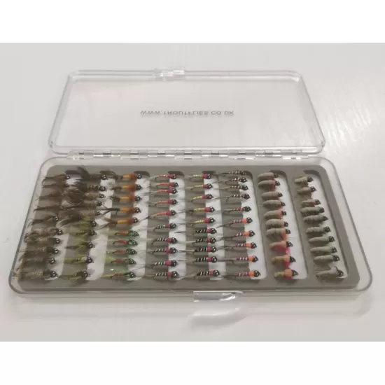 80 Tungsten Flies - Slimline Slot Foam Box