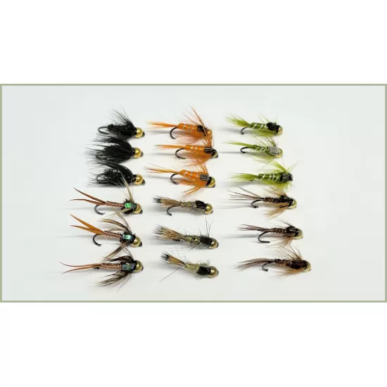 18 BARBLESS Goldhead Nymph - 6 variations