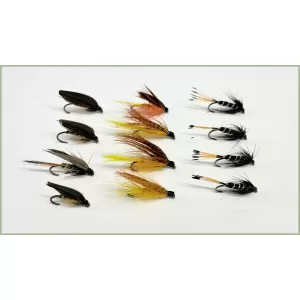 12 BARBLESS Wet Flies - Greenwell Glory, Dunkeld & Black Pennell