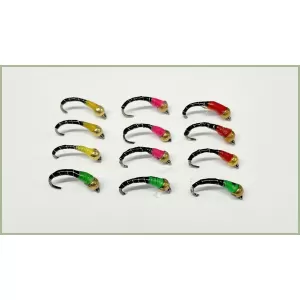 12 Barbless Goldhead Okey Dokey  - Blacks