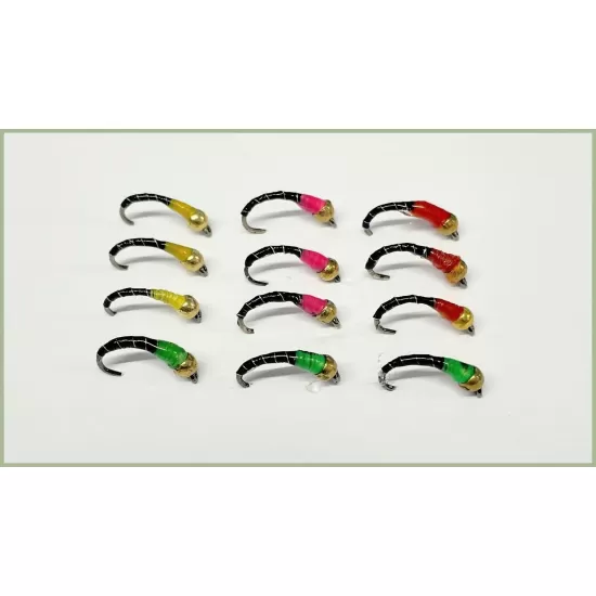 12 Barbless Goldhead Okey Dokey  - Blacks