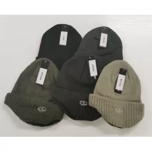 Mens Ribbed Beanie Hat with Ear Covers