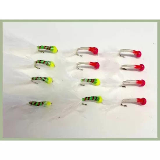 12 Epoxy Marabou Hotheads  - Pink and Sick