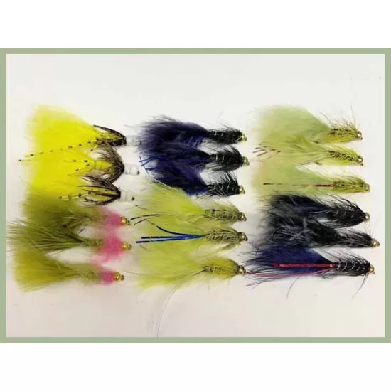 18 Barbless Goldhead Damsels - Flash and Special