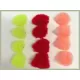 12 Eggstacy Blobs, Chartreuse, Red, Coral