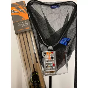 Cortland Kit, Net and Starter Box of Flies