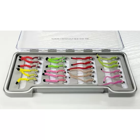24 Boxed Carp Worm Flies