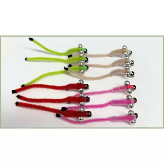 BARBLESS 12 San Juan Worm Carp Flies