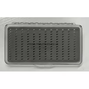 Slimline Fly Box - Easy-Grip Foam  - Clear lid box 