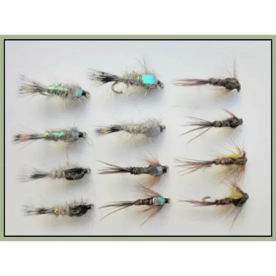 12 Mixed Pheasant Tail and Mixed Hares Ear