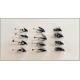 12 Barbless Wet Flies - Blae and Black, Prince Charming, Rev. Mother