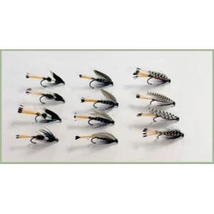 12 Barbless Wet Flies - Blae and Black, Prince Charming, Teal and Red
