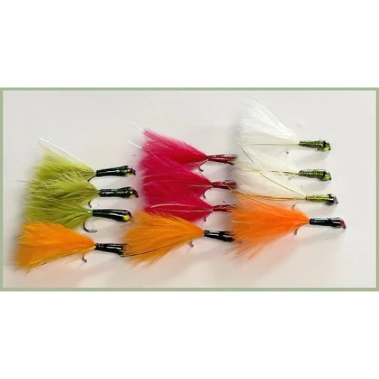 12 Barbless Marabou Stalking Bugs