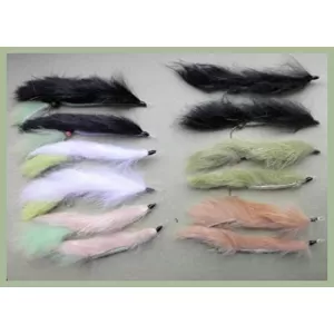 12 Weed Flies, Rear Hook,