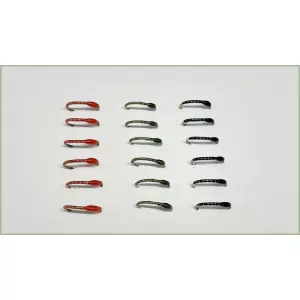 18 Pearl Rib Epoxy Buzzers - Black, Olive and Orange