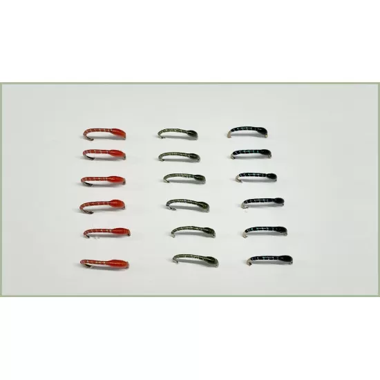 18 Pearl Rib Epoxy Buzzers - Black, Olive and Orange