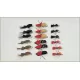 18 Dry Flies - Beetles and Foam Ants inc Hi Viz, Ants and Standard