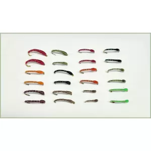 24 Simple and Pearl Rib Epoxy Buzzers -  Mixed Colours