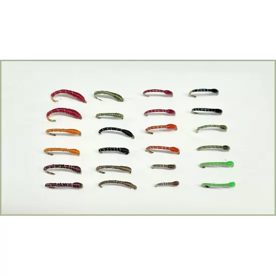 24 Simple and Pearl Rib Epoxy Buzzers -  Mixed Colours