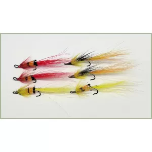 6 Salmon Doubles - Red Ally, Yellow Ally, Park Shrimp