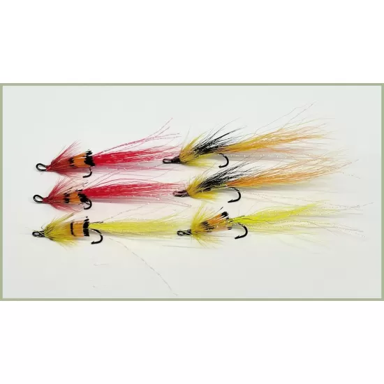 6 Salmon Doubles - Red Ally, Yellow Ally, Park Shrimp