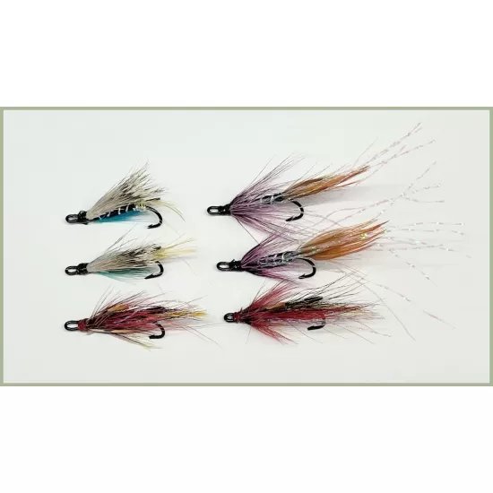 6 Salmon Doubles - Blue Charm, Pink Shrimp and Willie Gun